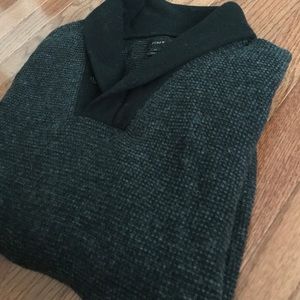Men’s medium wool shawl collar sweater by J. crew